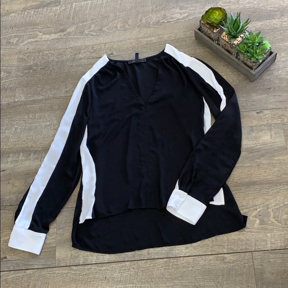 BCBGMaxAzria Black and White Blouse